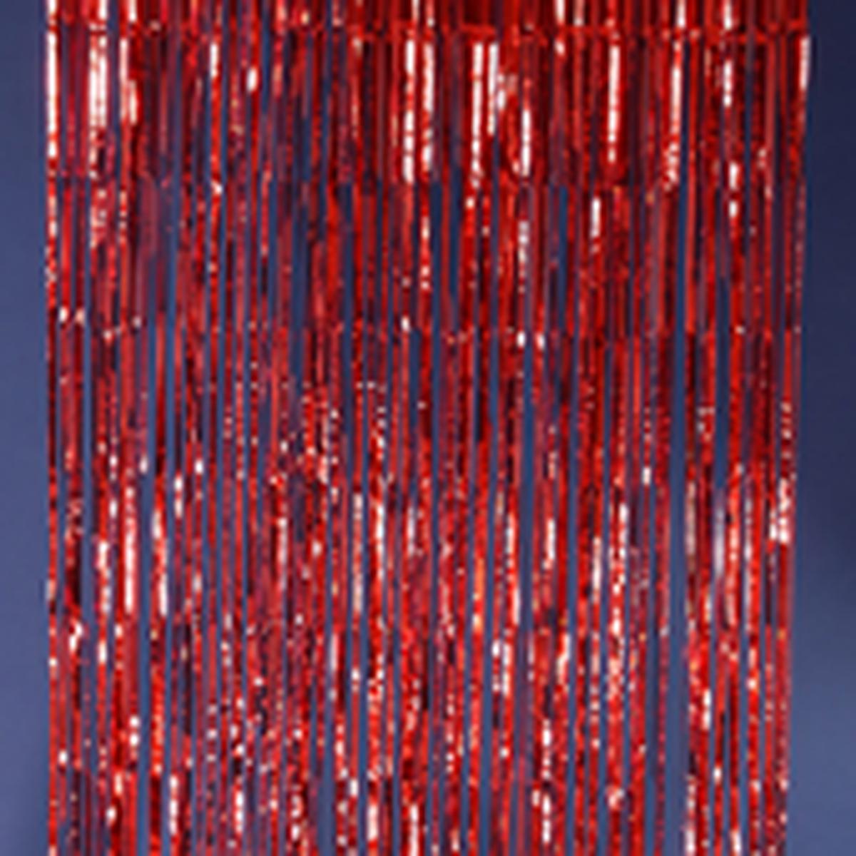 40 inch Wide x 10 foot Tall Foil Backdropft 1ct in Red
