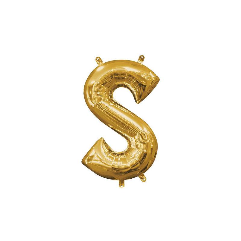 Balloon Letter 14in S – Gold