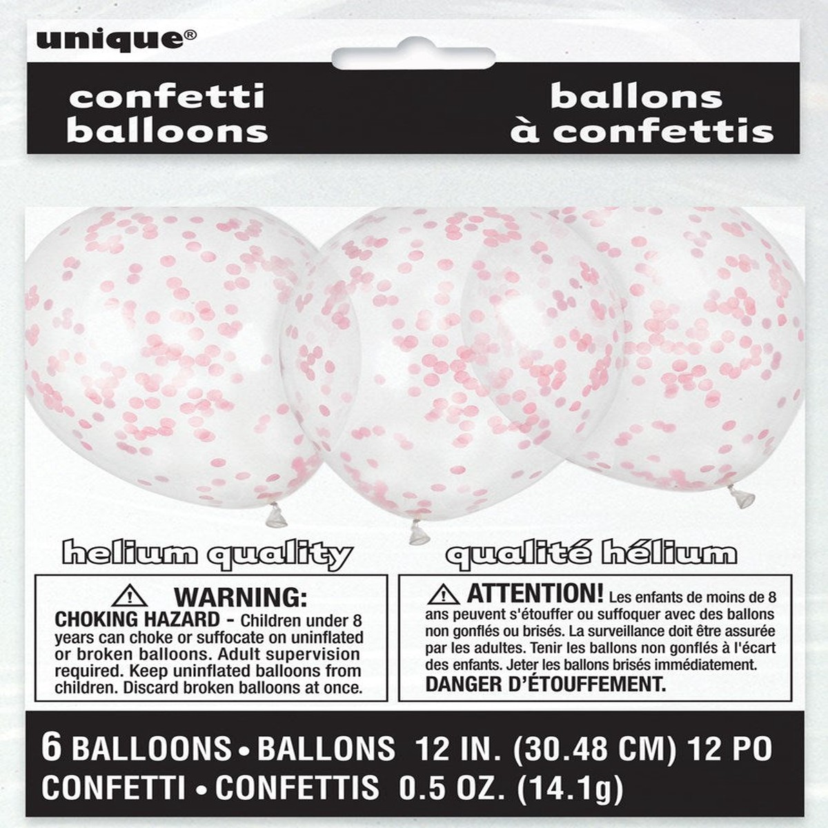 Confetti Balloon 12in 6ct – Lovely Pink DISCONTINUED