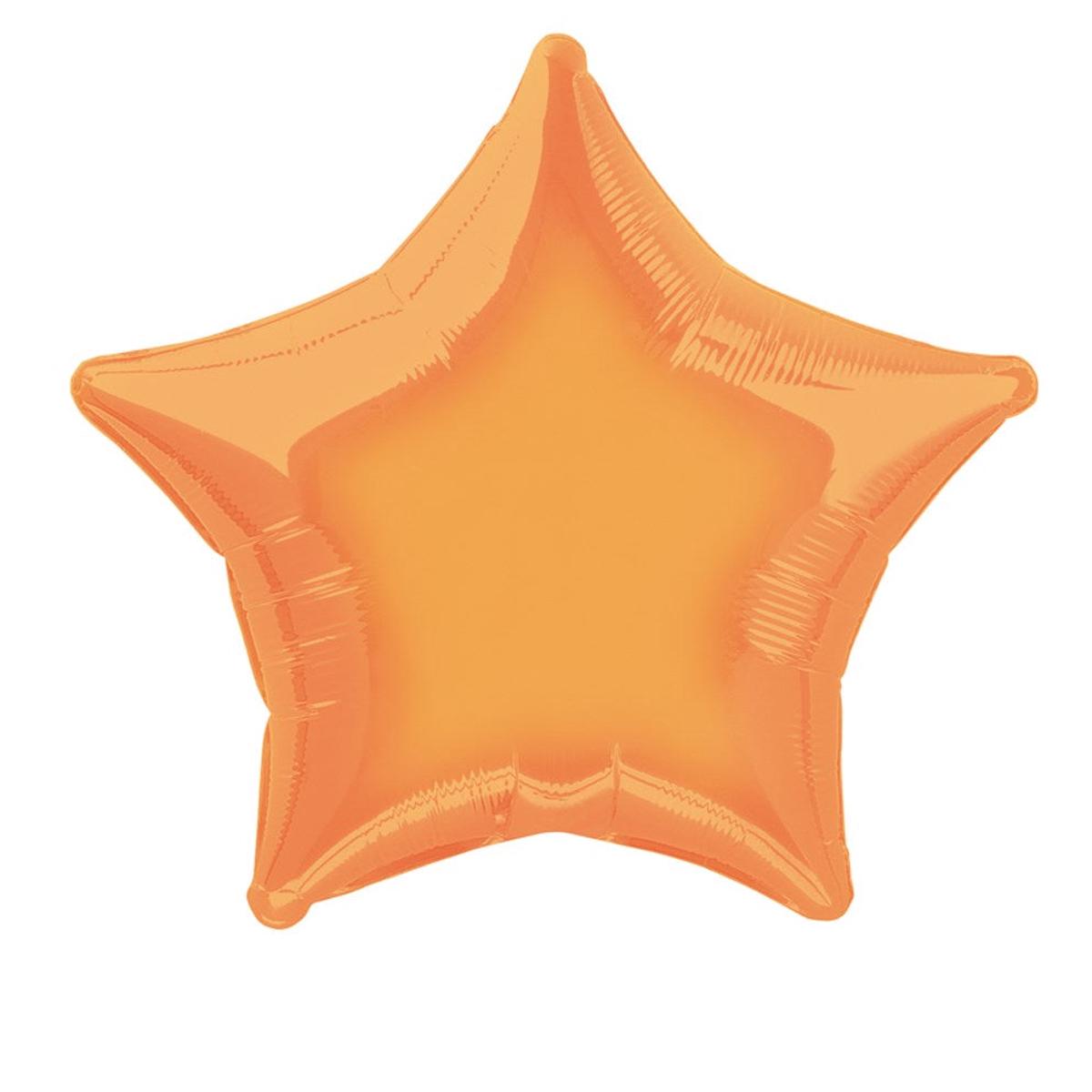 Foil Balloon 20in – Star Orange