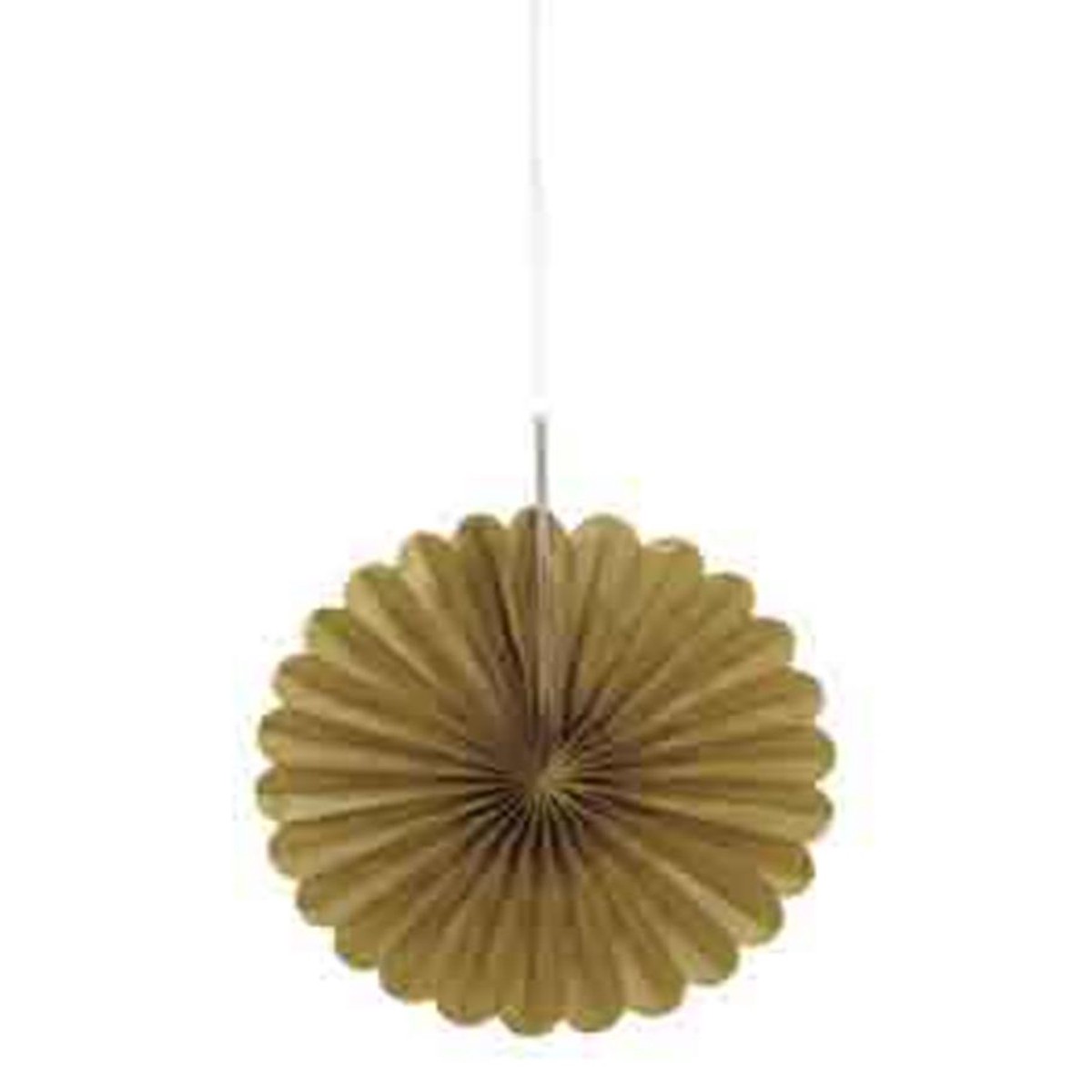 Gold Solid 6″ Tissue Paper Fans, 3ct