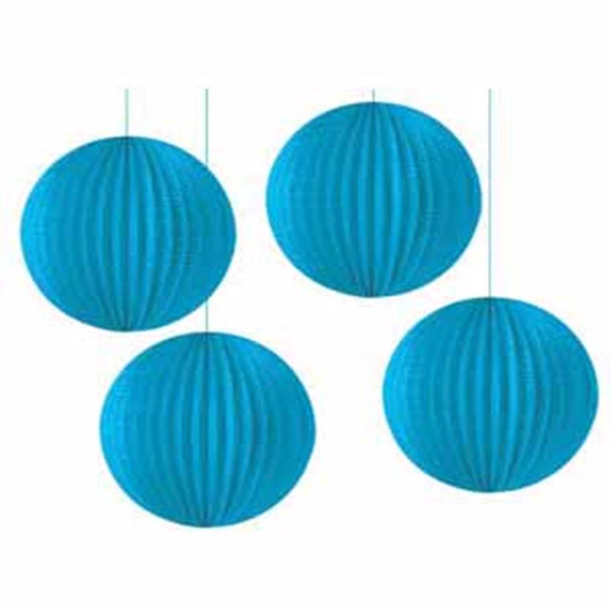 Lantern Bright Blue Asst 4ct