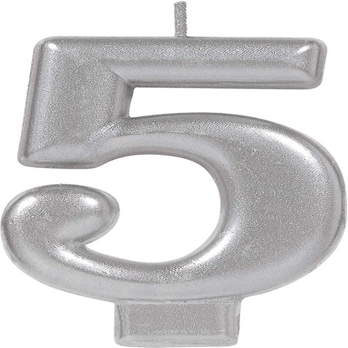 Numeral 5 Candle Silver 1ct