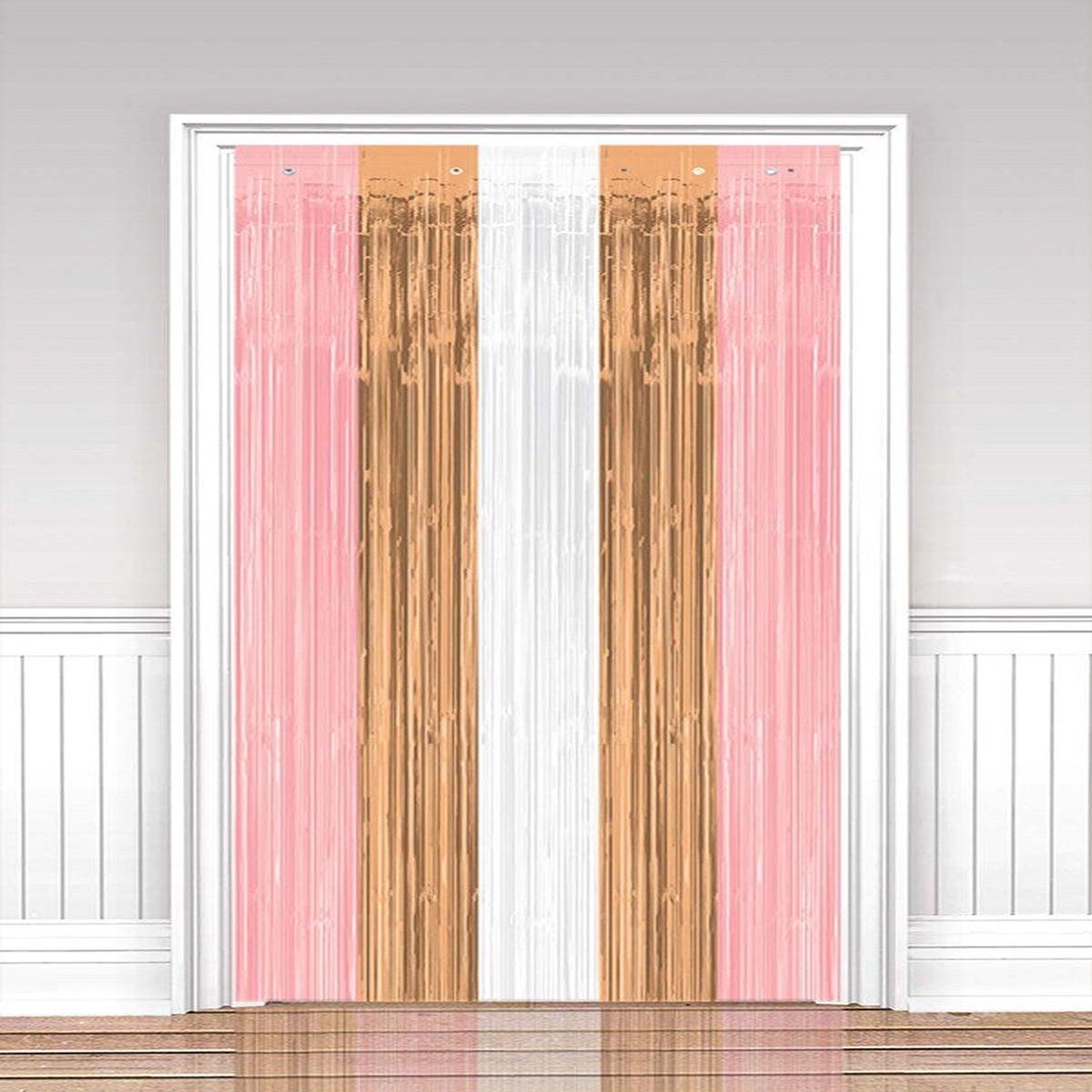 Rose Gold Blush Door Curtain