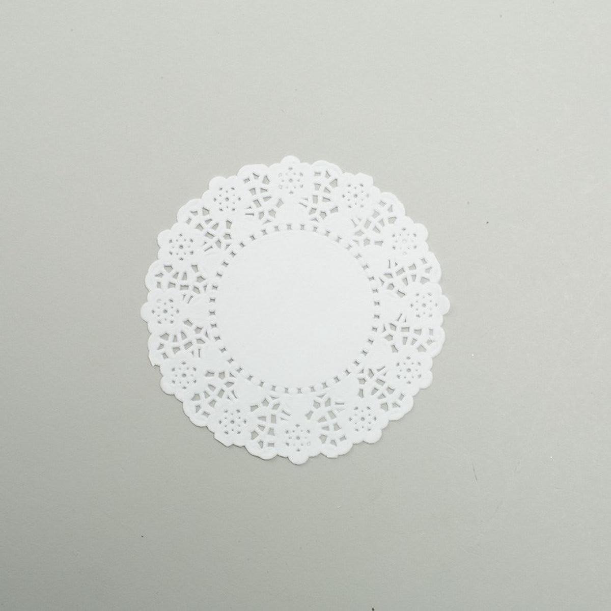 Round Paper Doilies 4.5in 20pc/bag – White