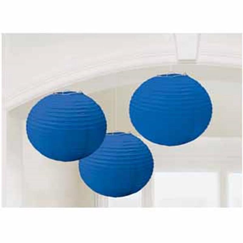 Round Paper Lanterns Bright Royal Blue 3ct