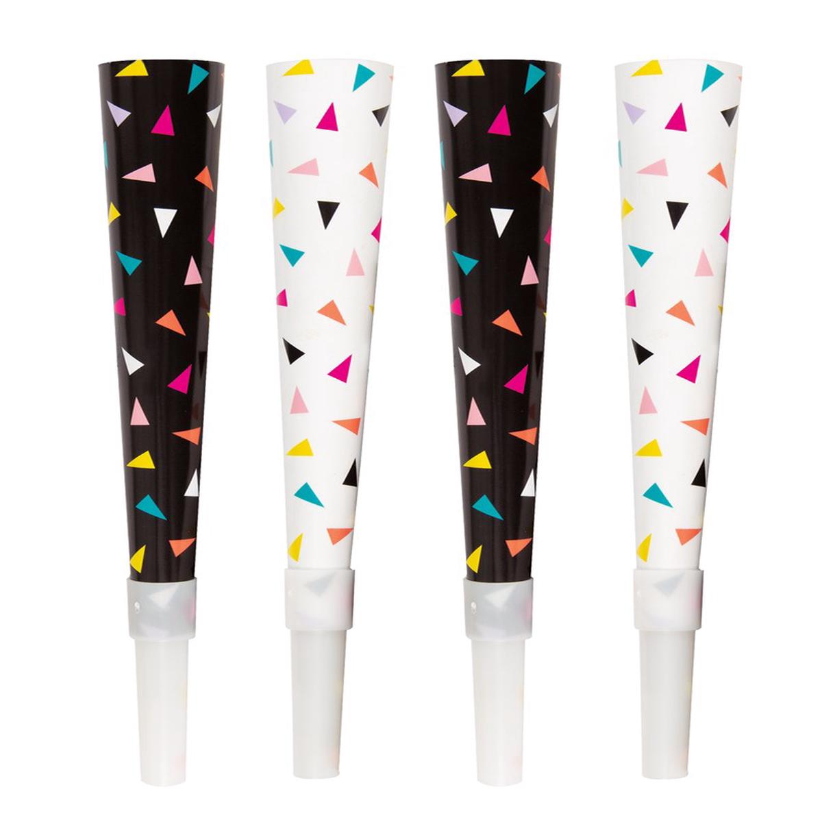Confetti Print Horn 6ct