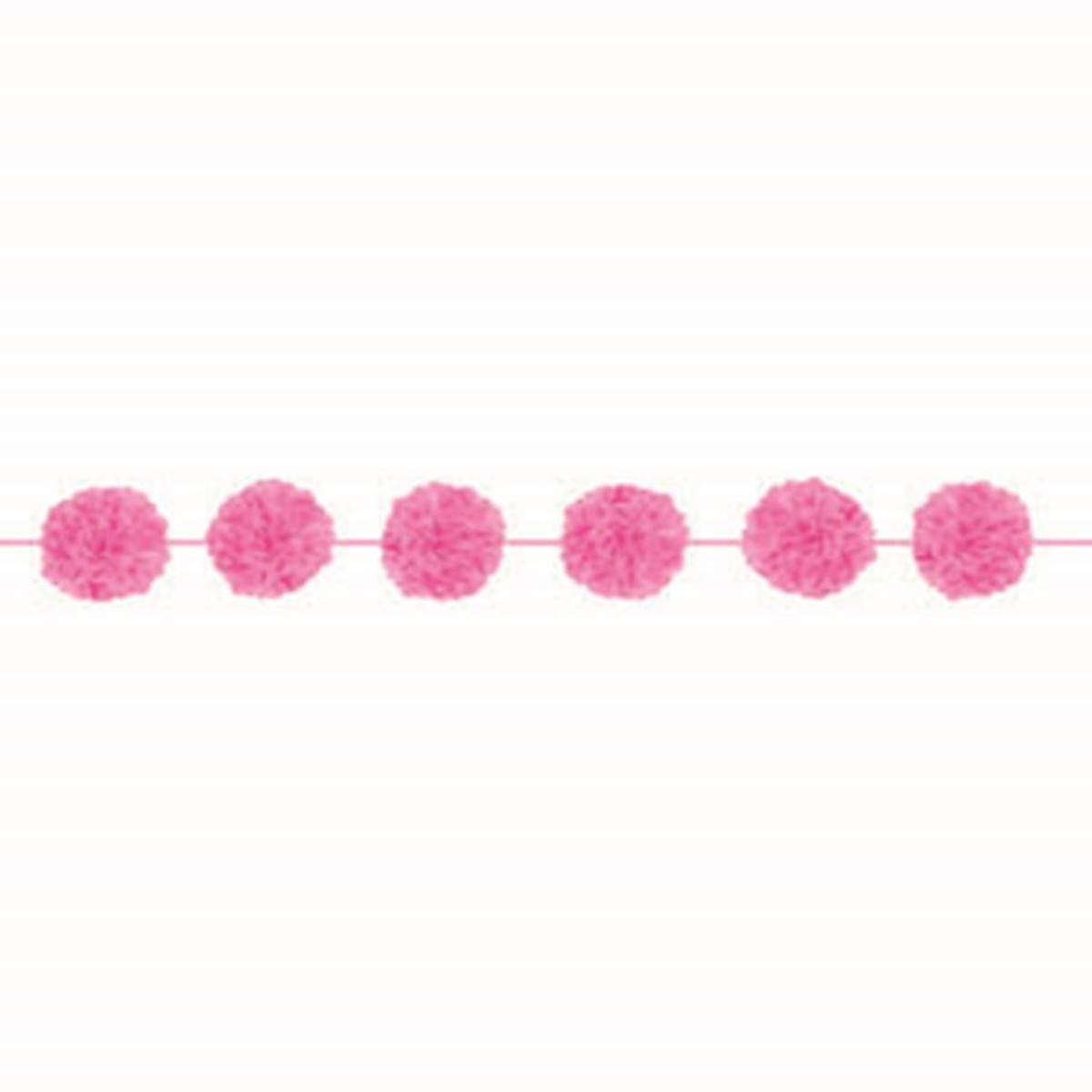Fluffy Garland Bright Pink 2ct