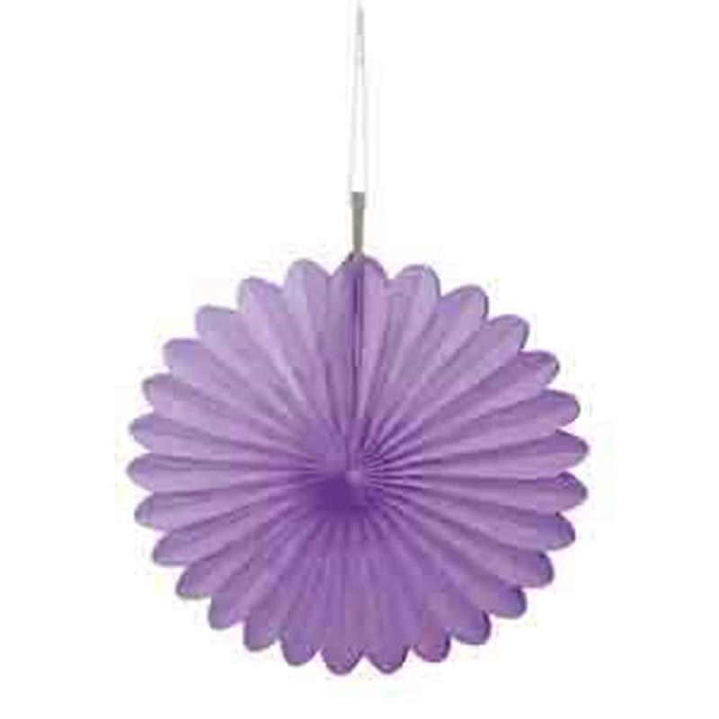 Pretty Purple Solid 6″ Tissue Paper Fans, 3ct