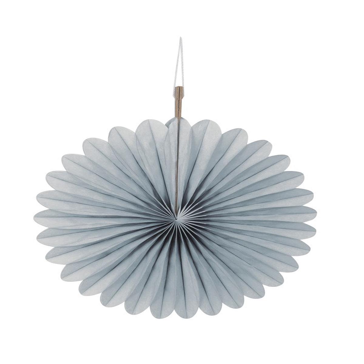 Silver Solid 6″ Tissue Paper Fans, 3ct
