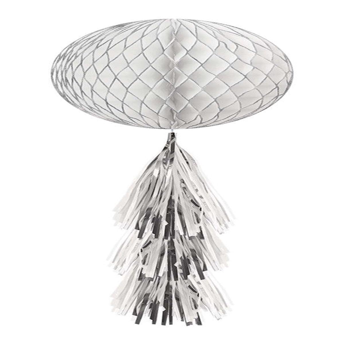 Tissue Tassel Ball 1ct – Glitter Silver