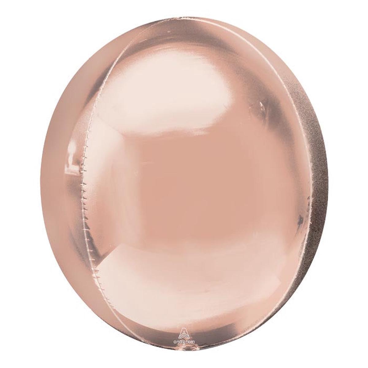 Anagram Orbz Rose Gold Balloon 16in Package