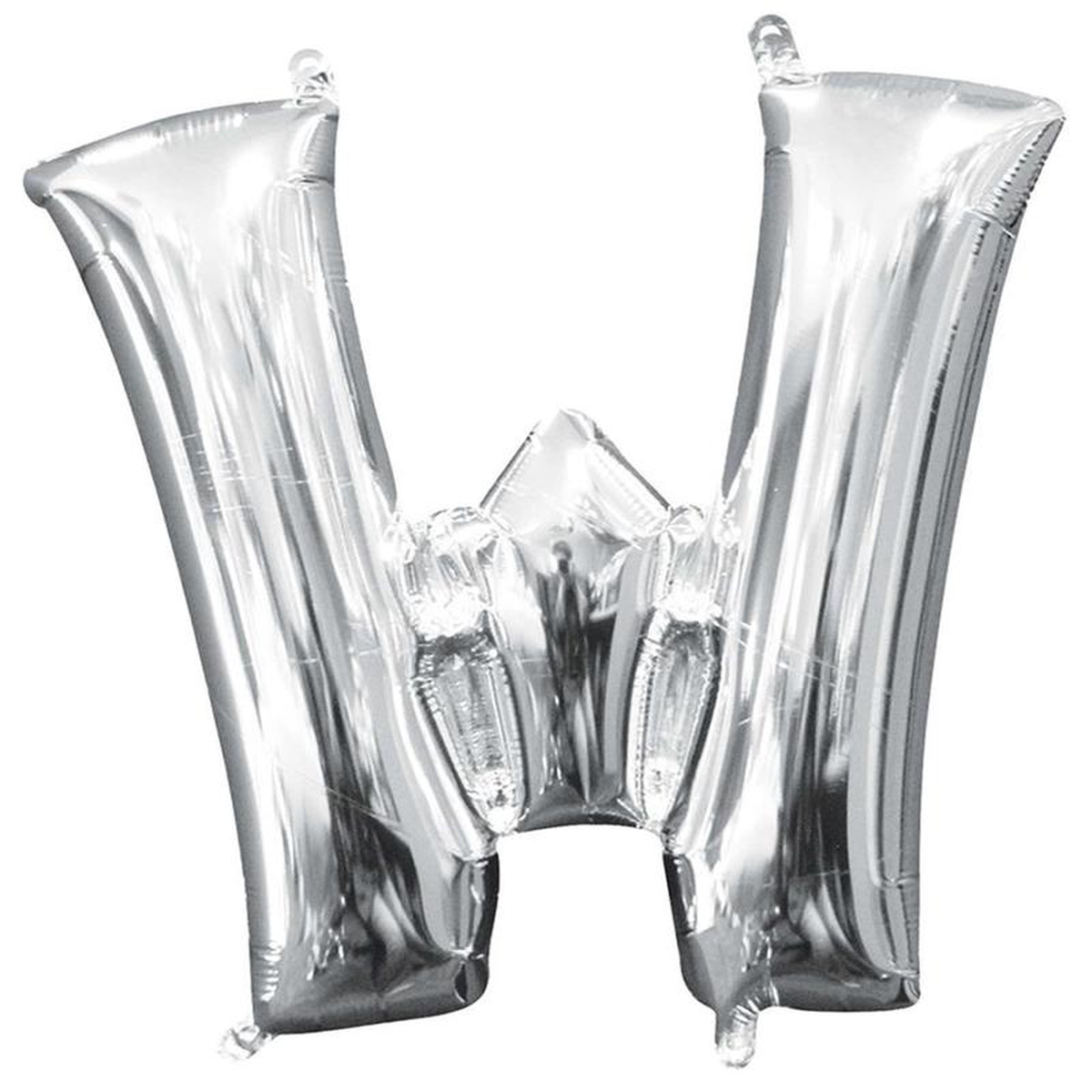 Balloon Air Filled Letter W Silver 16 inch 1ct