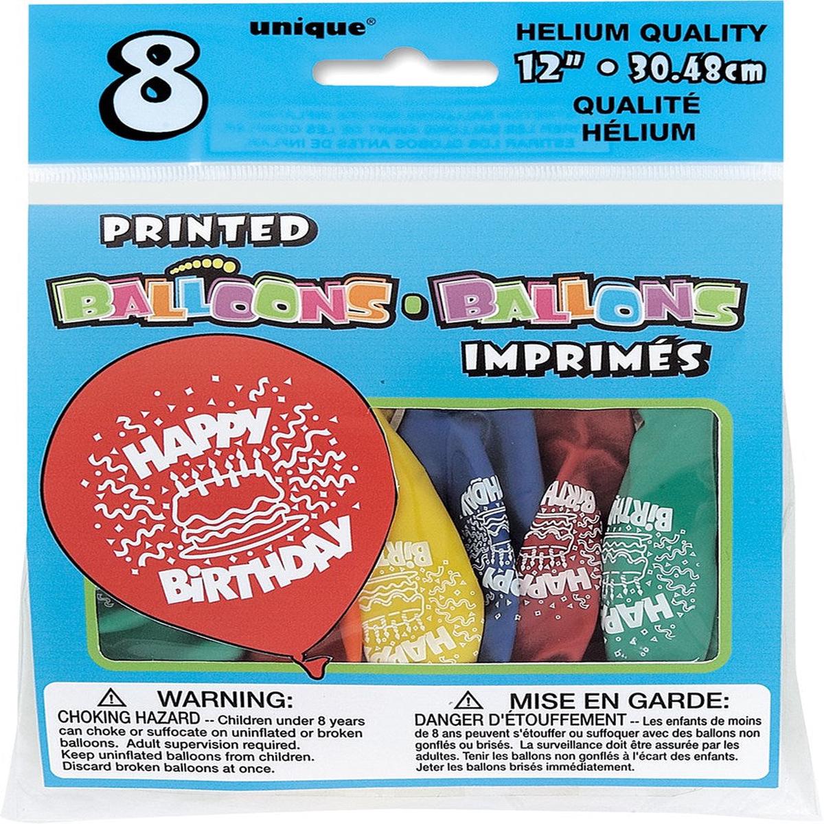 Balloon – Happy Birthday Cake 8ct