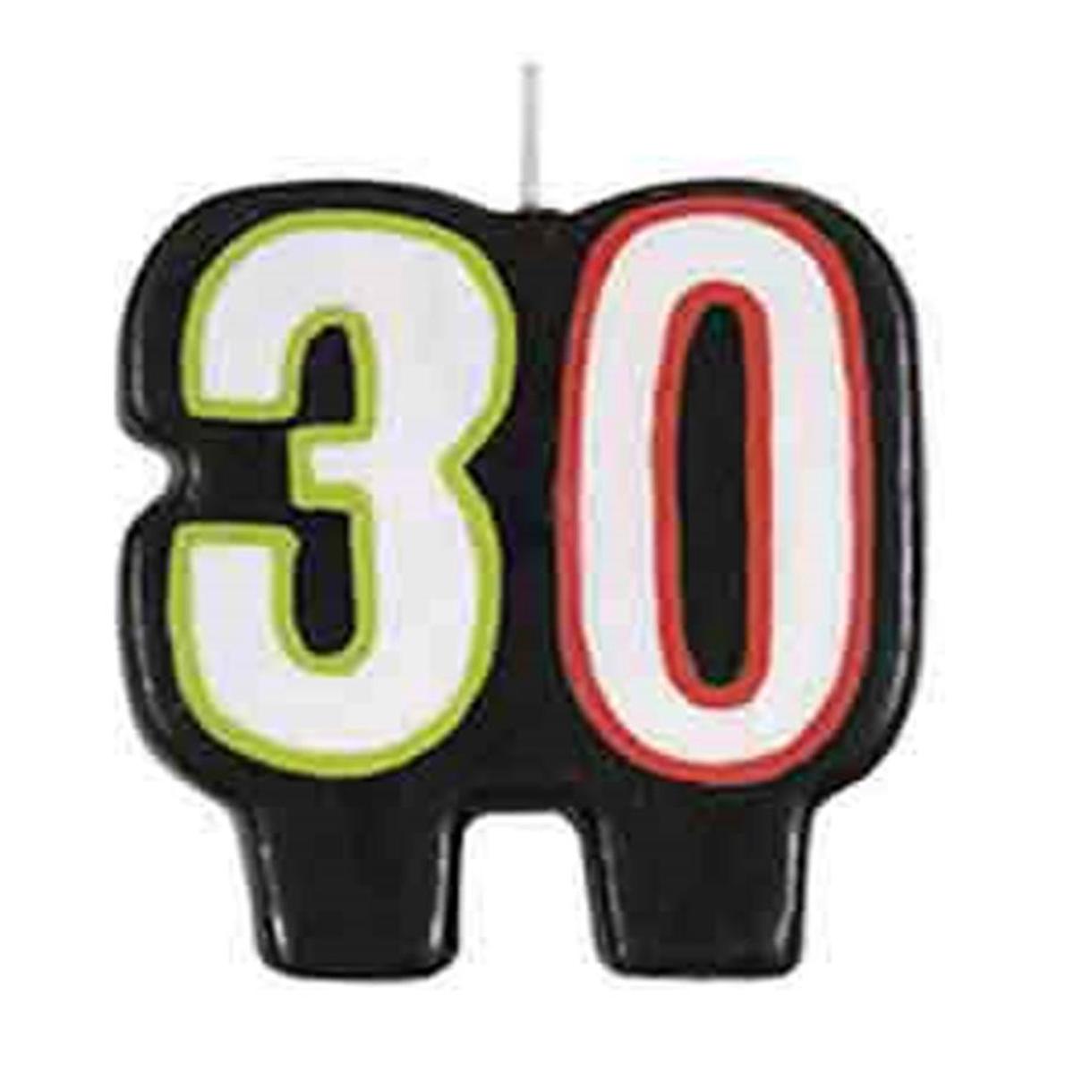 Birthday Cheer Birthday Candle – 30th
