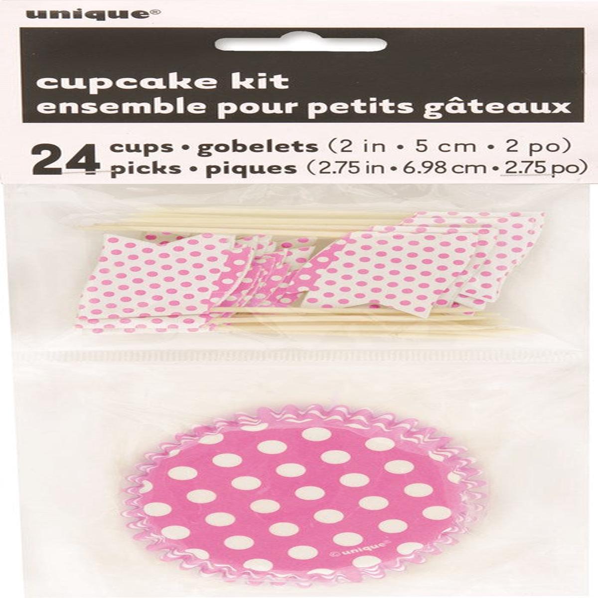 Cupcake Kits 24ct – Hot Pink