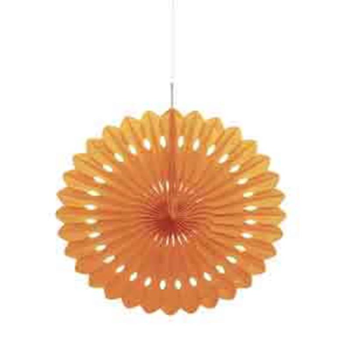 Decor Fan 16in Pumpkin Orange