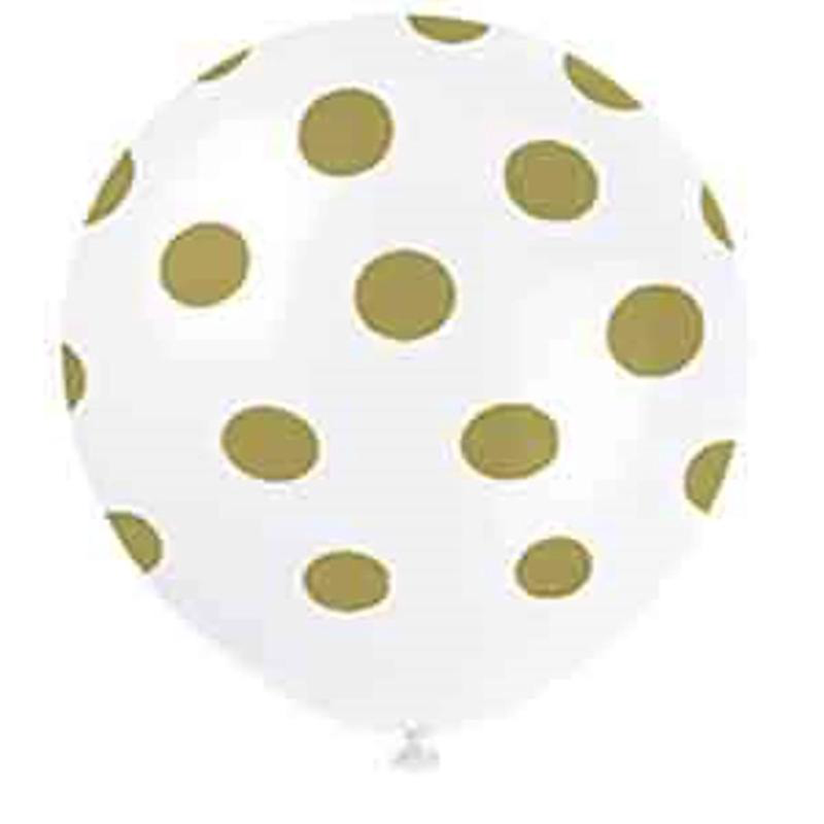 Gold Dot Balloon Print Aa 12in 6ct