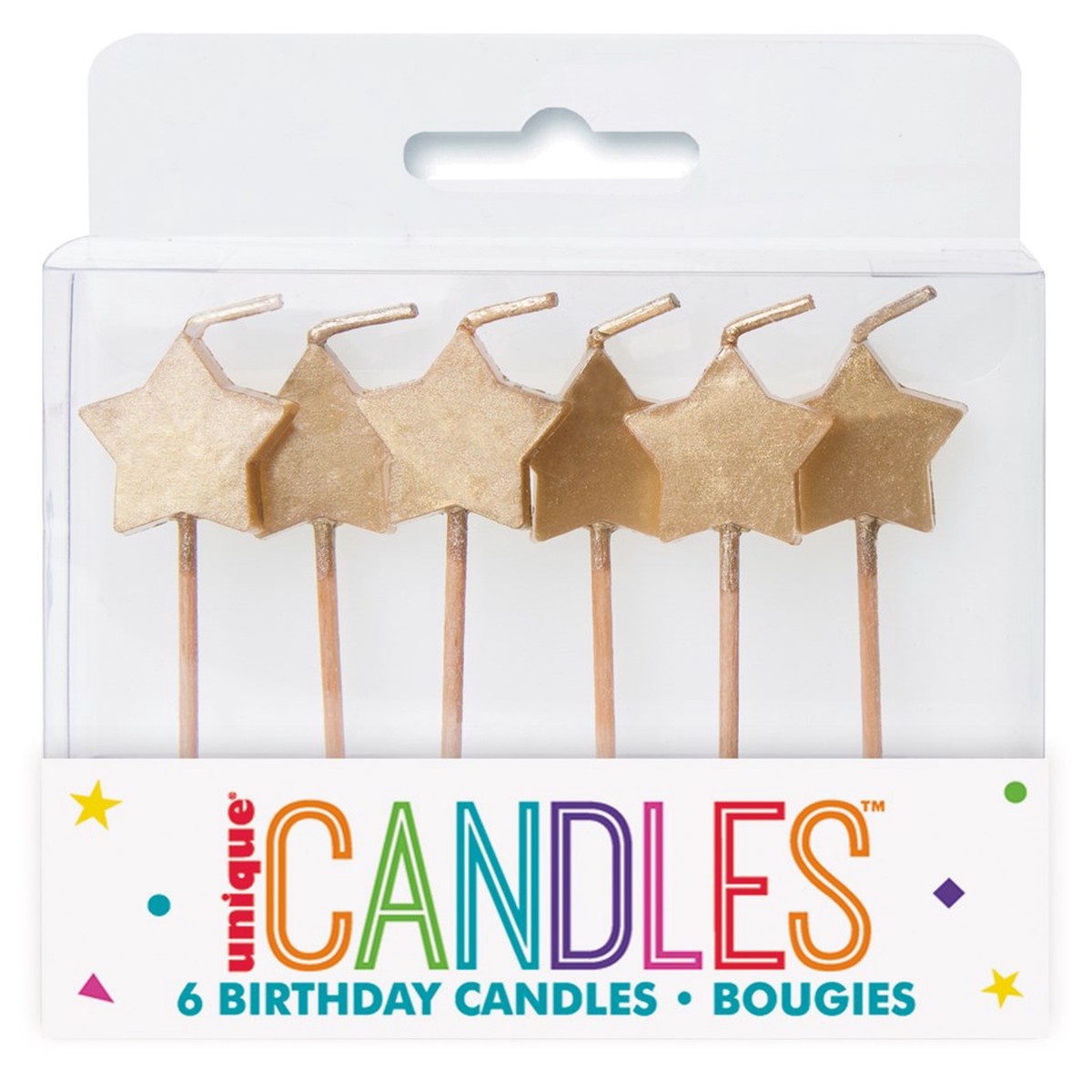 Gold Star Candle 8ct