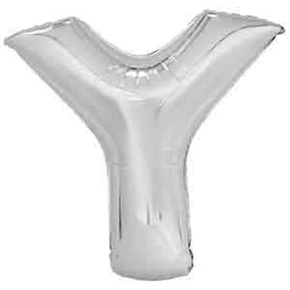 Jumbo Foil Letter Balloon 34 inch Silver Y