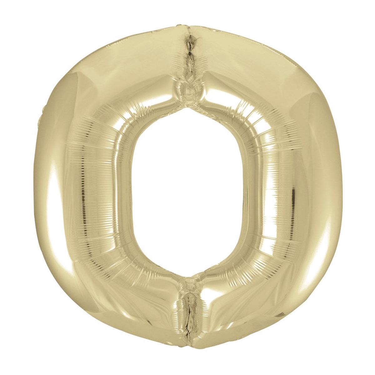 Jumbo Foil Number Balloon 34 inch Gold 0
