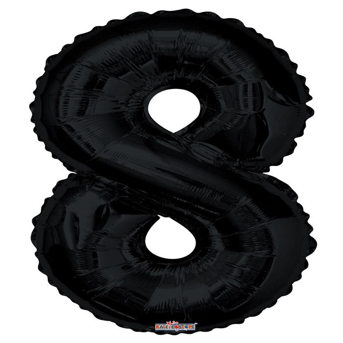 Jumbo Foil Number Balloon 34in Black – 8