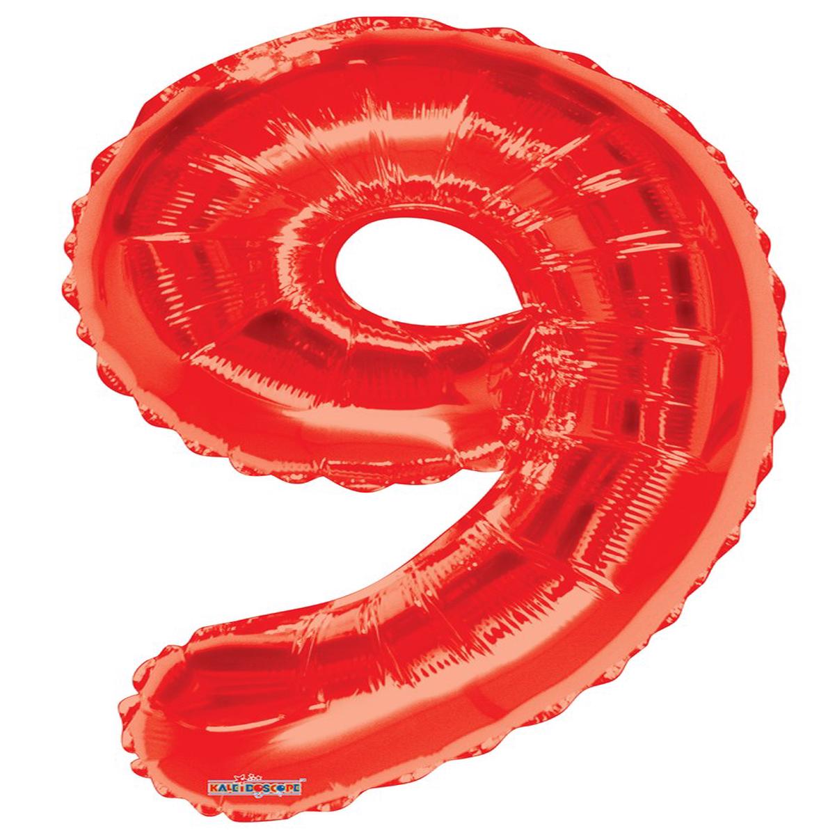 Jumbo Foil Number Balloon 34in Red – 9