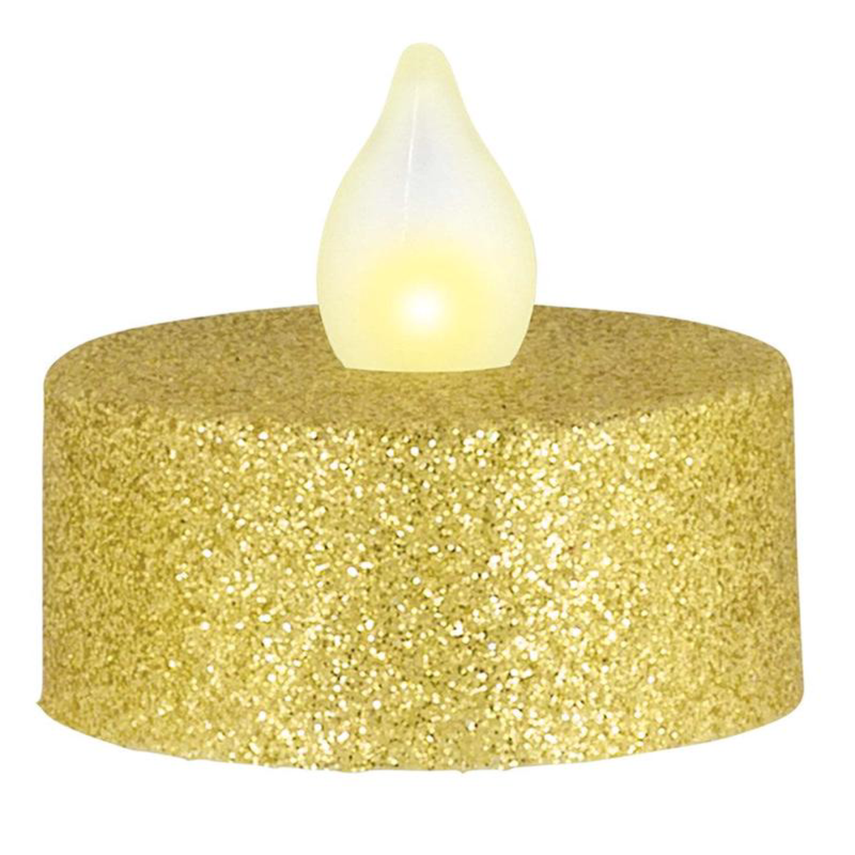 LED Tealights Gold Glitter 10 ct