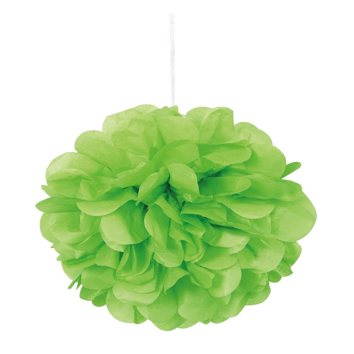 Lime Green Mini Puff 9 inch Tissue Decorations, 3ct
