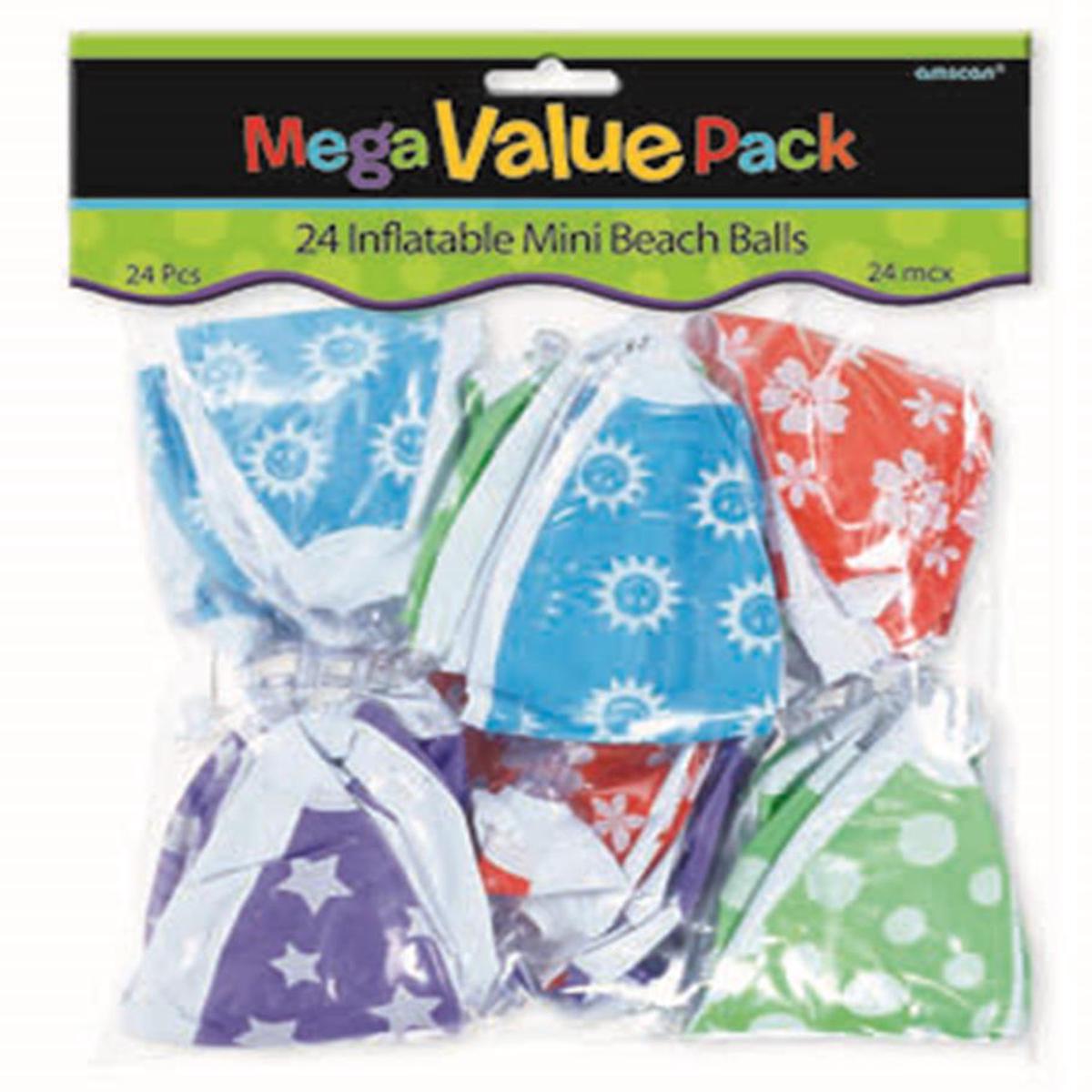 Mini Inflatable Beach Ball Mega Value Pack Favors 24ct
