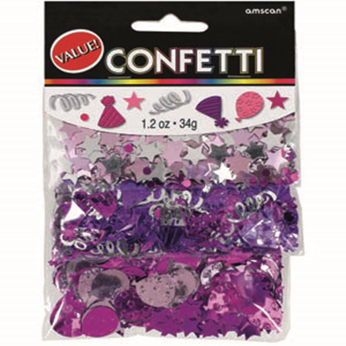 Pink Birthday Celebration Value Pack Confetti Mix 1ct