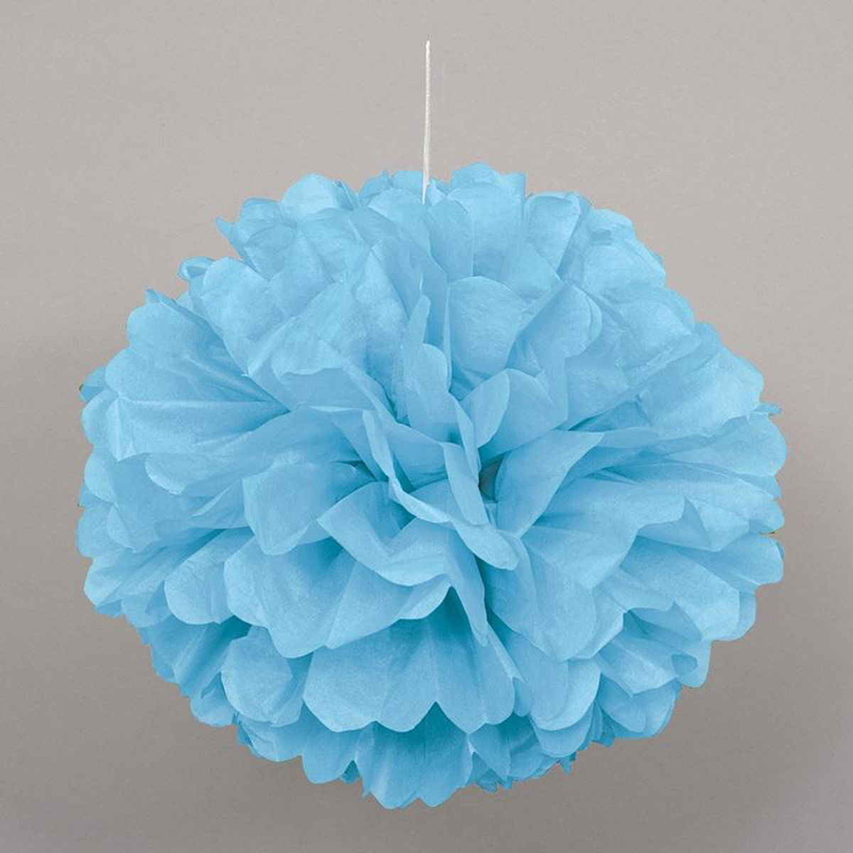 Powder Blue Mini Puff Tissue Decorations 3ct