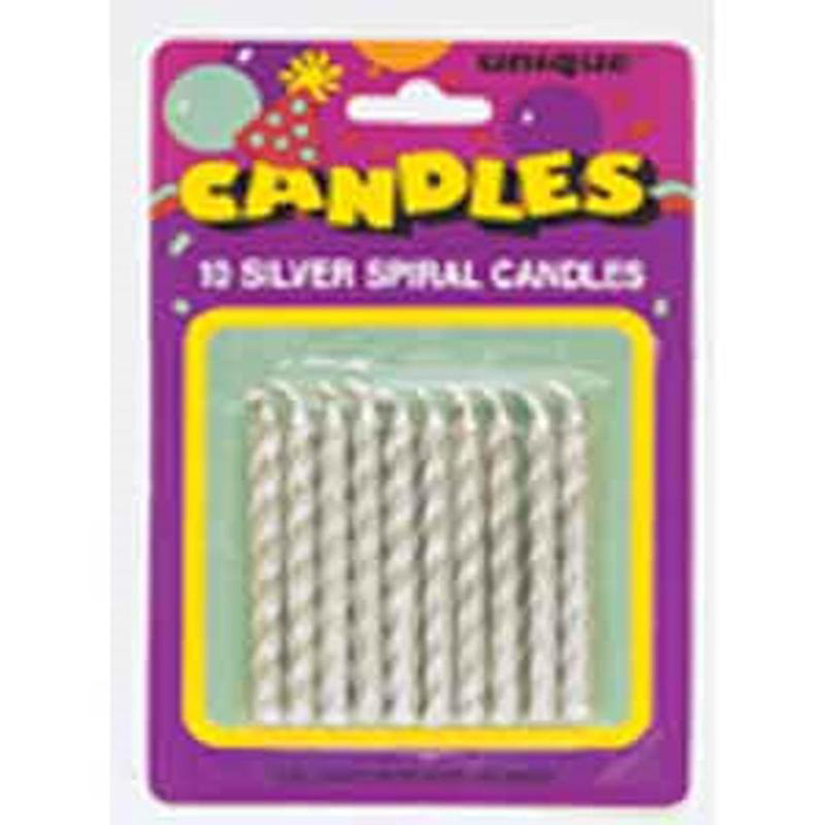 Silver Spiral Candle 10ct