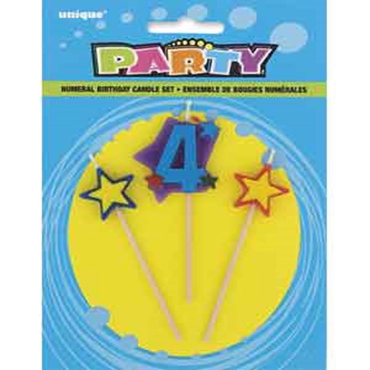 Star Birthday Candle Set – 4