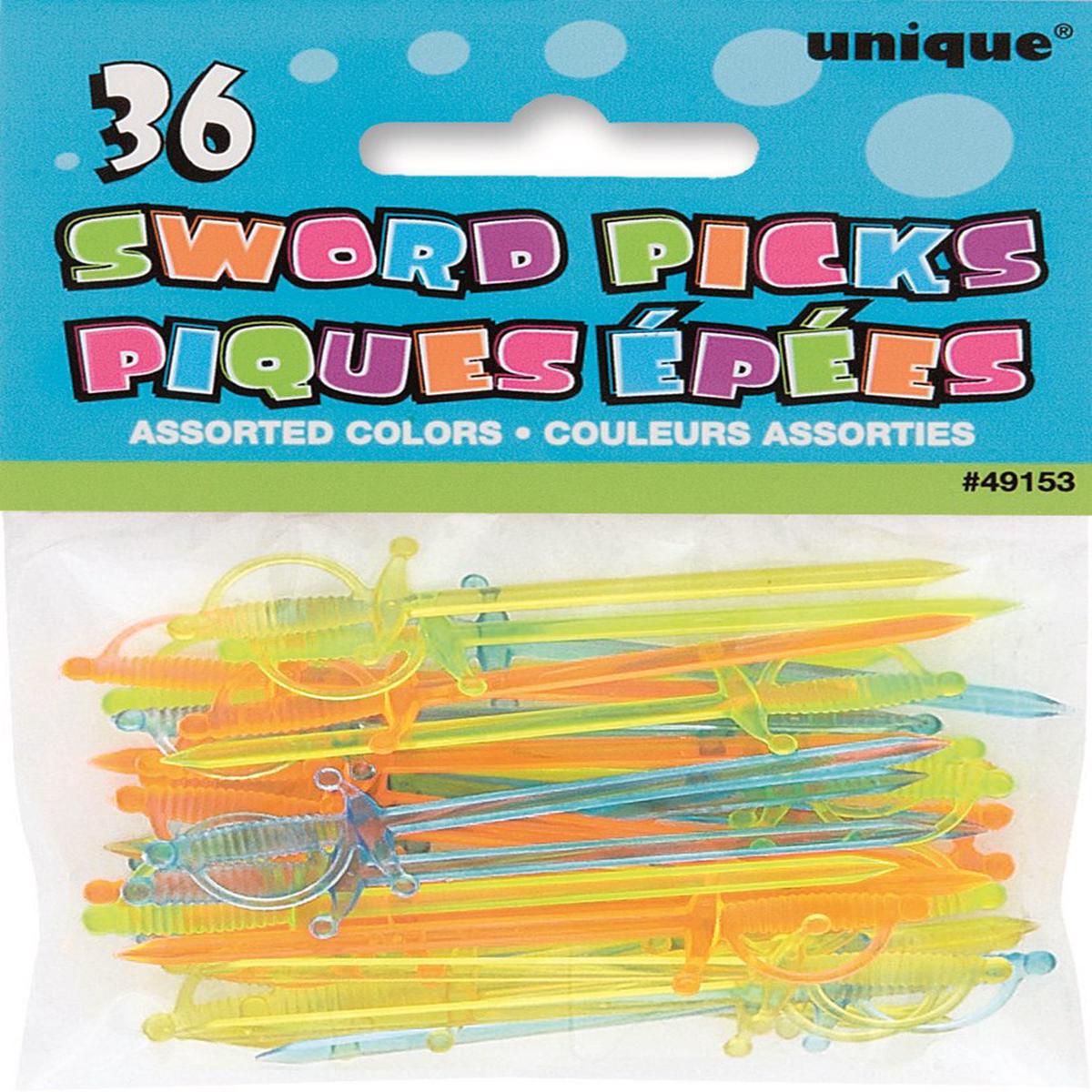 Sword Pick 2.75in assorted 36ct