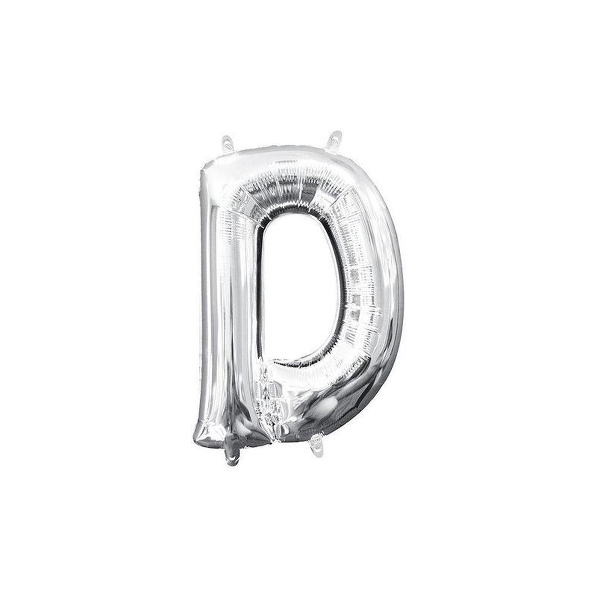 Balloon Air Filled Letter D Silver 16 inch 1ct