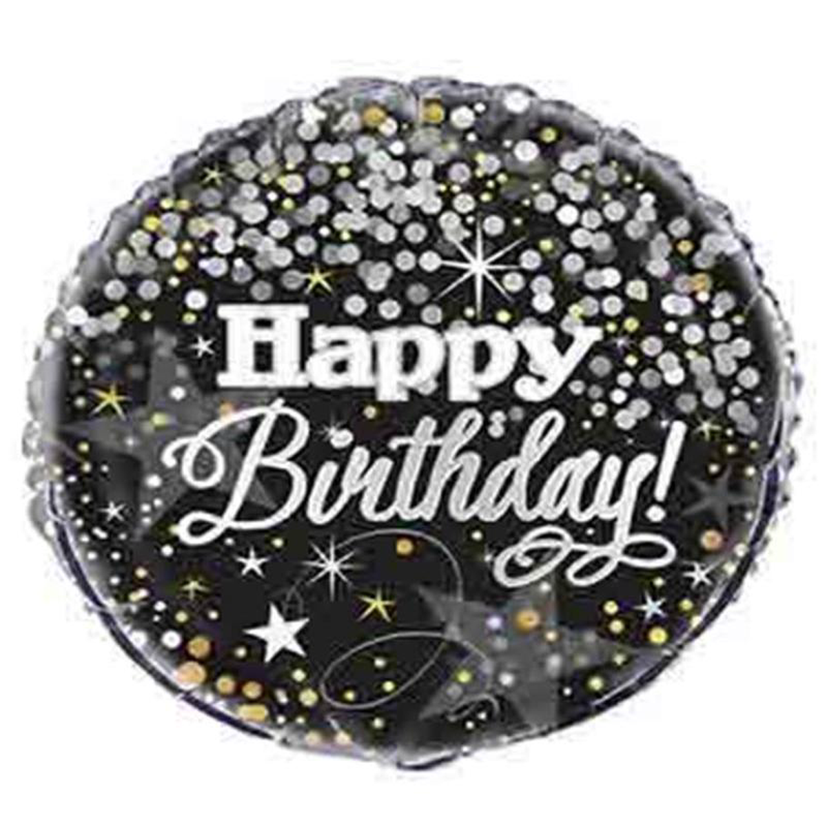 Glittering Birthday 18 inch Round Foil Balloon