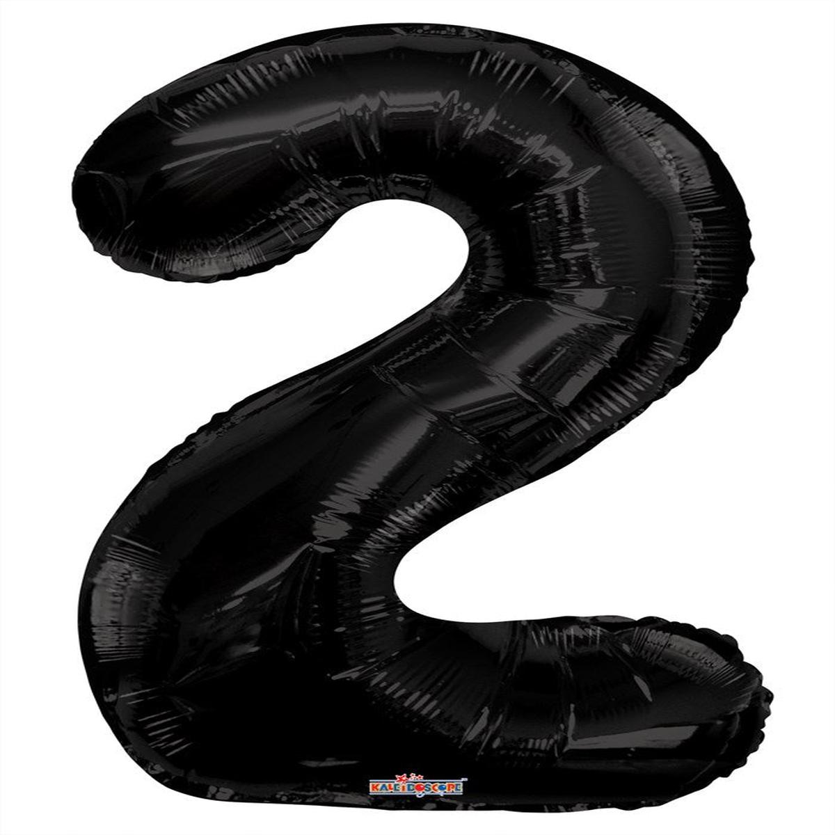 Jumbo Foil Number Balloon 34in Black – 2