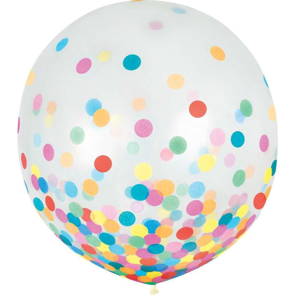 Latex Balloon with Multi Color Confetti 24 inch 2ct