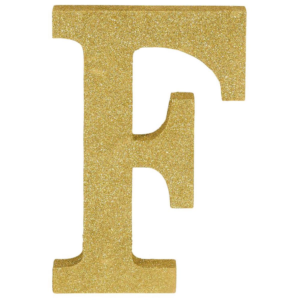 Letter F 8.875 inch H x 5.75 inch W x 1inch D 1ct