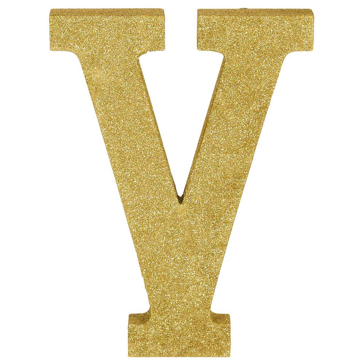 Letter V 8.875 inch H x 6.5 inch W x 1 inch D 1ct