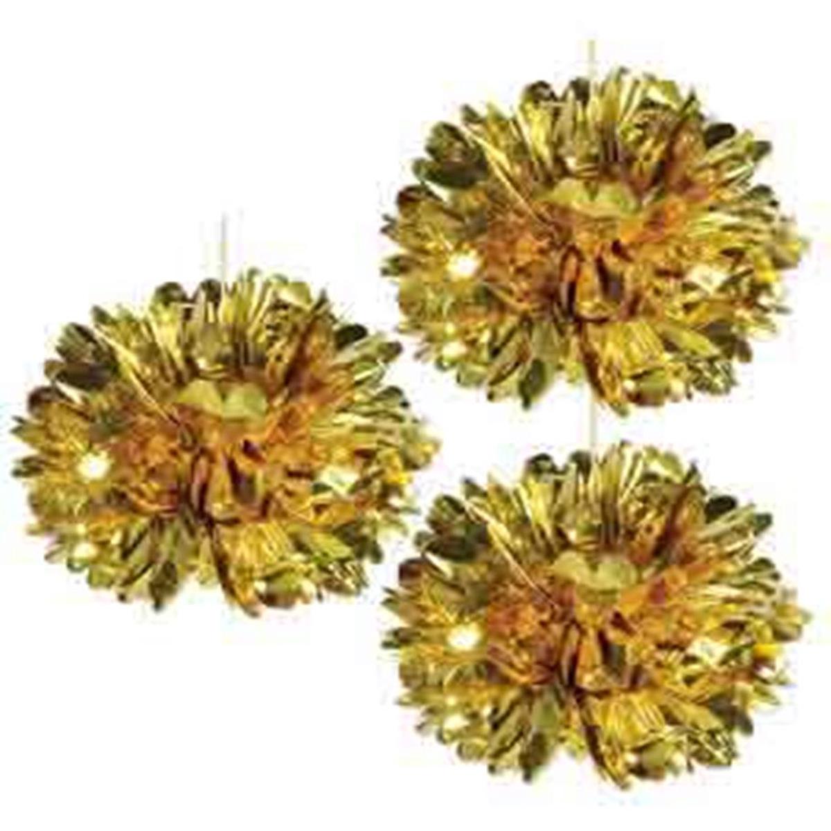 Metallic Fluff Ball – Gold