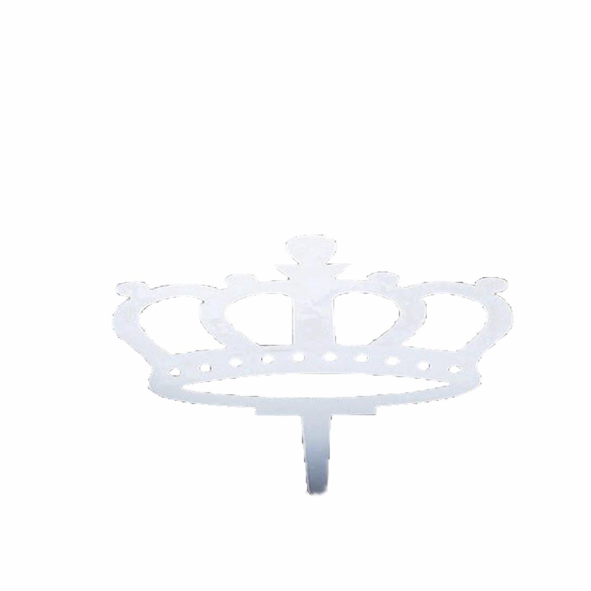 Mirror Acrylic Silver Cake Topper Crown