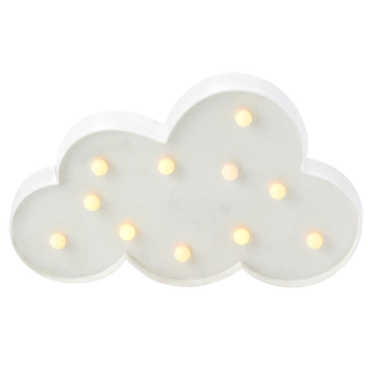 Plastic Marquee Light Cloud – White