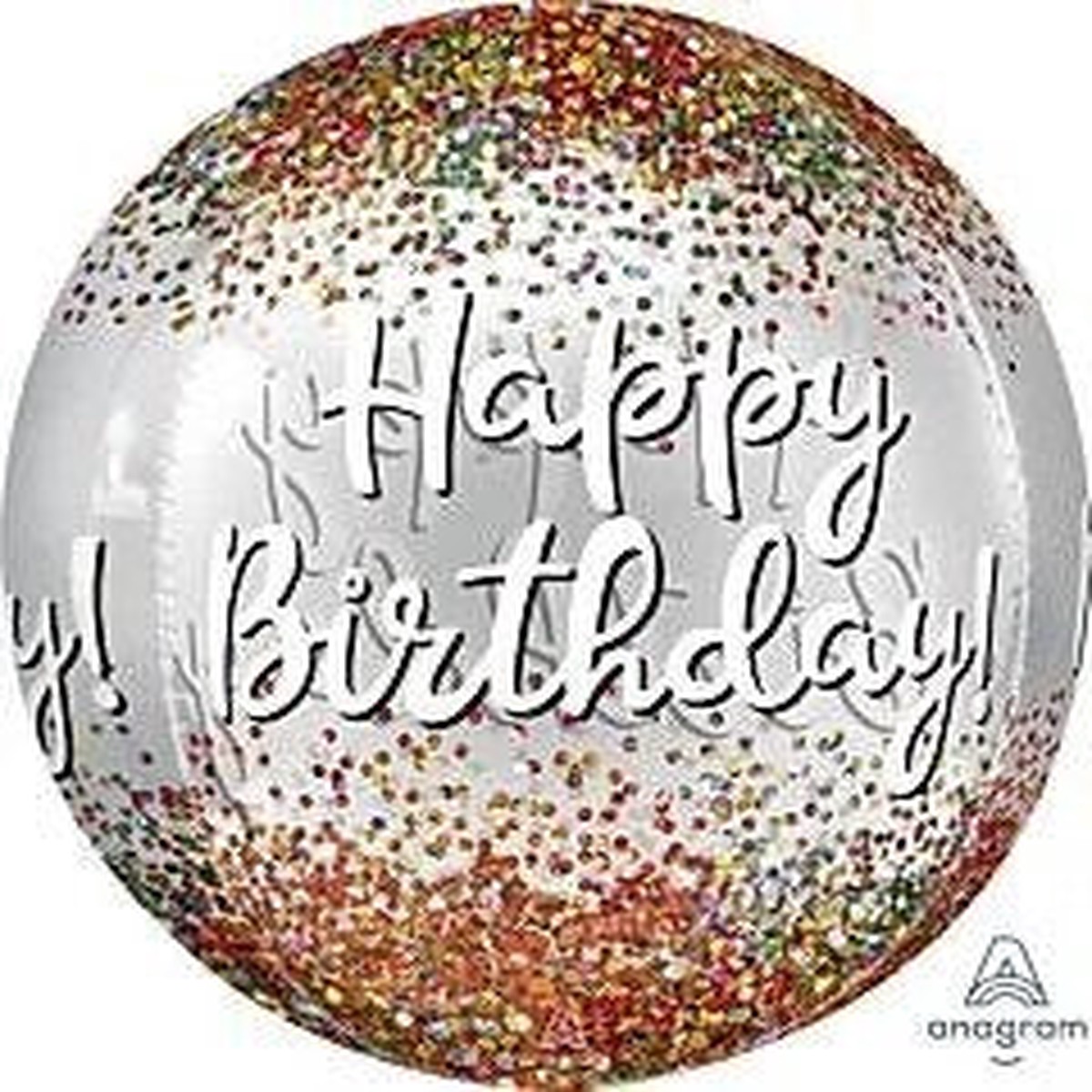Anagram 16 inch Birthday Sequins Orbz Foil Balloon