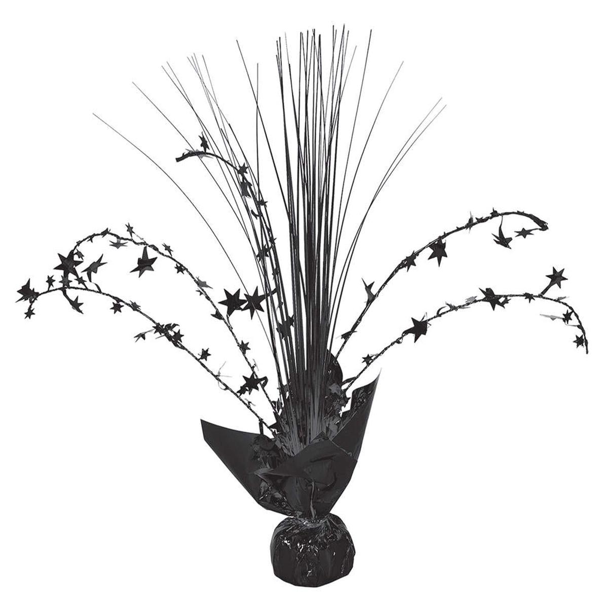 Foil Spray Centerpiece Jet Black 1ct
