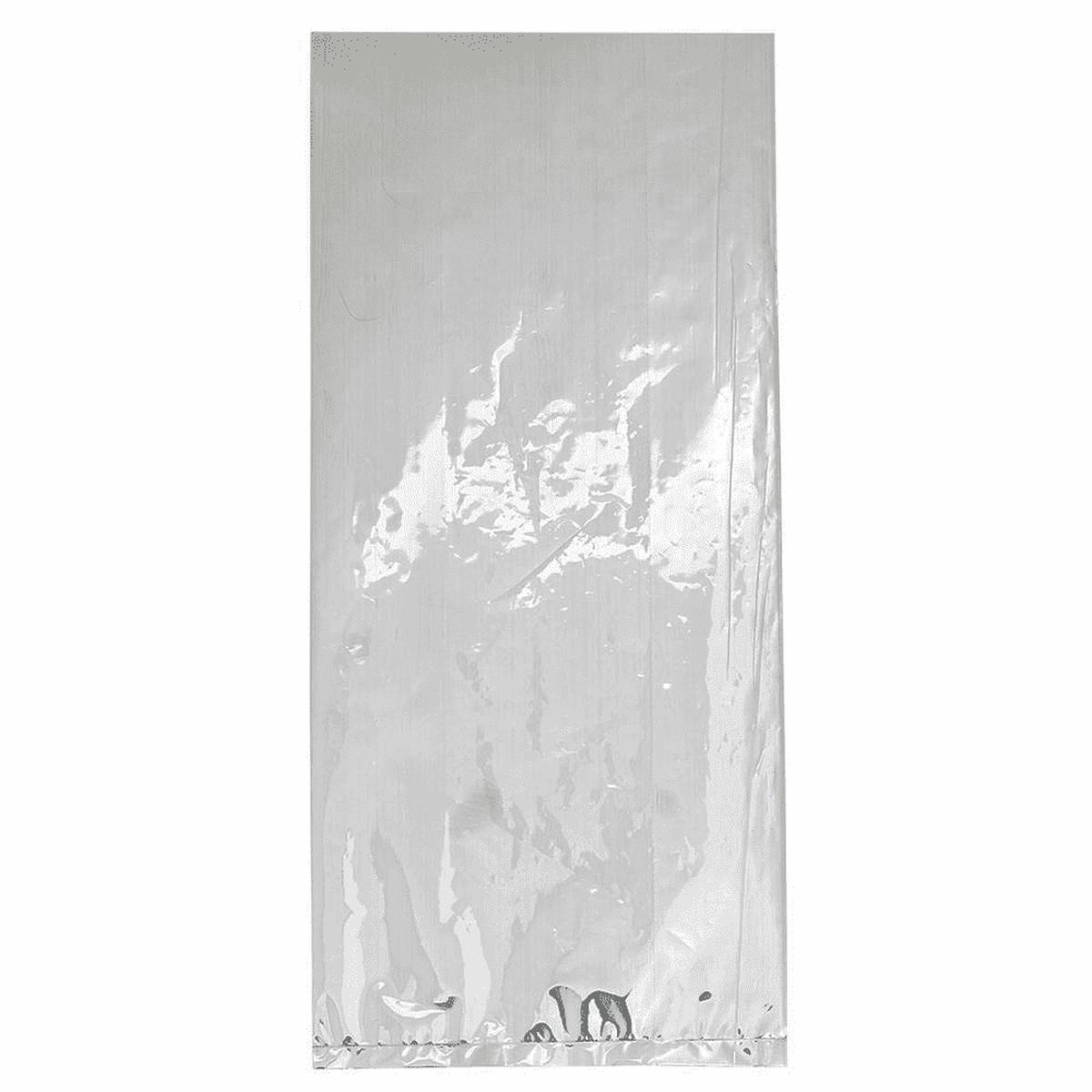 Large Foil Cello Party Bag Silver 25ct