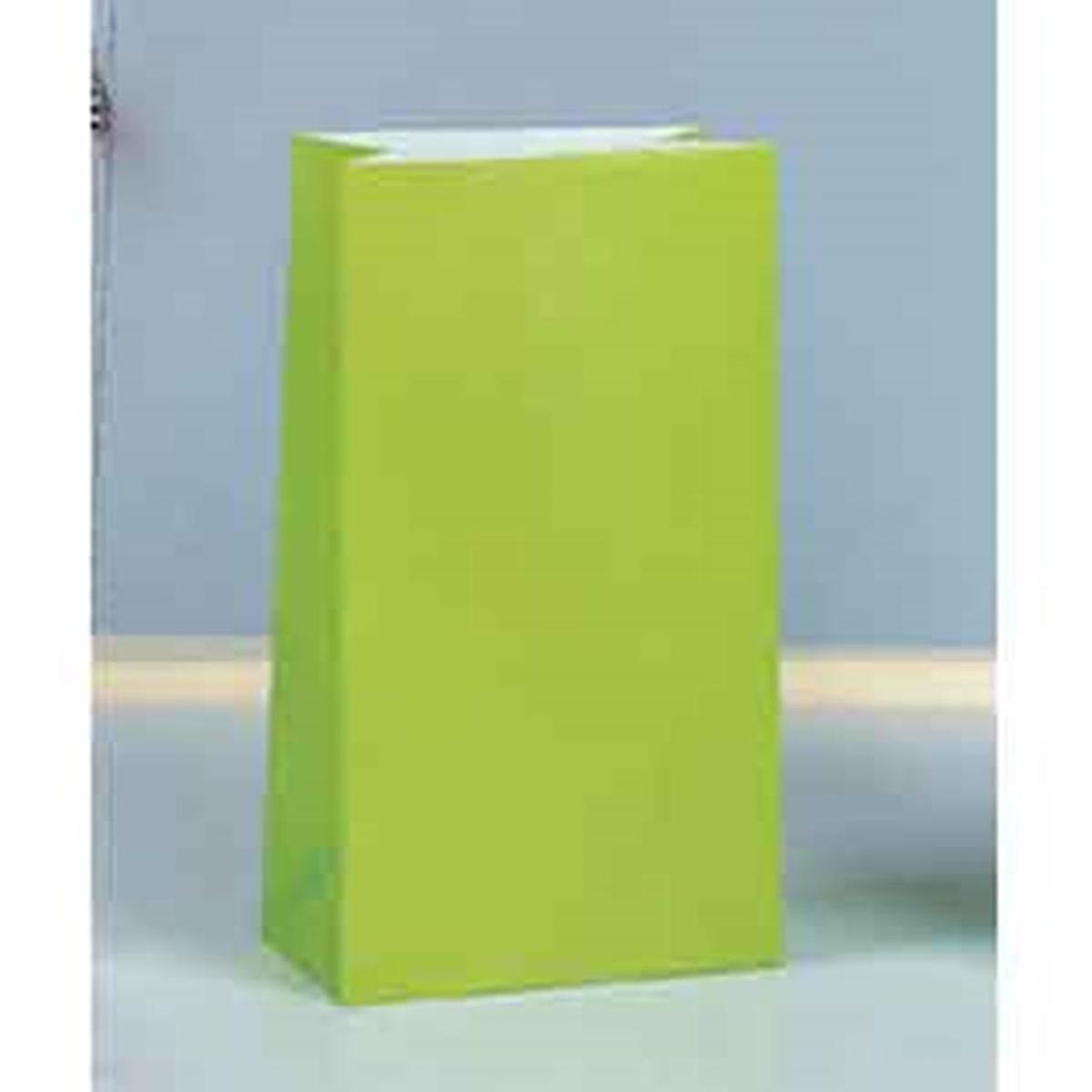 Lime Green Paper Party Bags, 12ct
