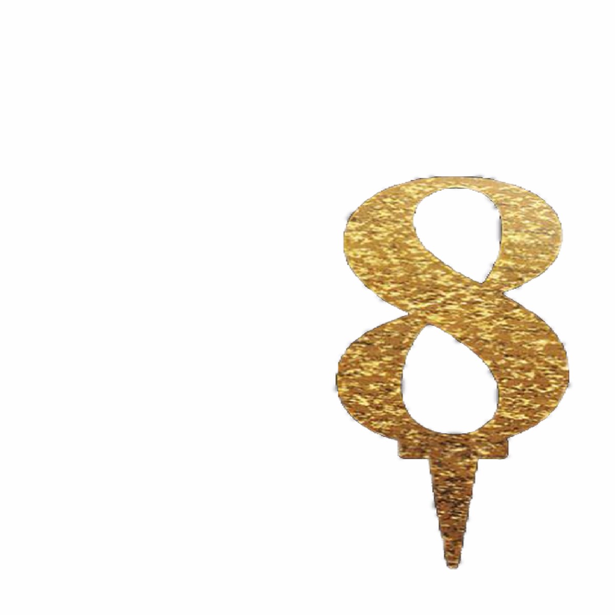 Mirror Acrylic Cake Topper no8 Gold