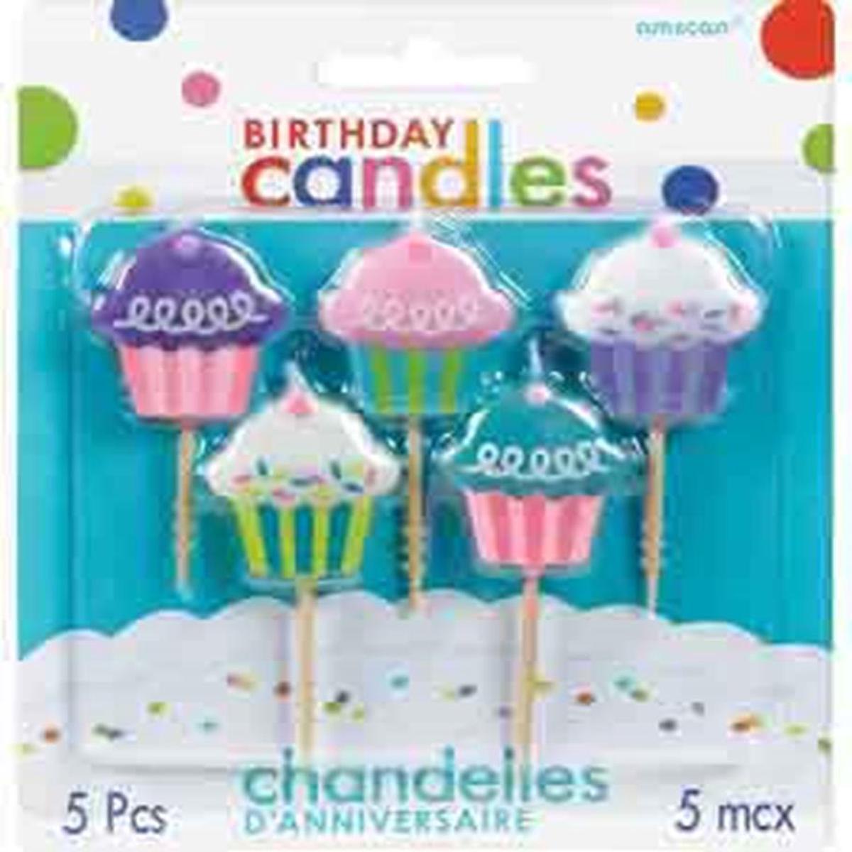 Molded Candle Bday Toothp- Cupcakes
